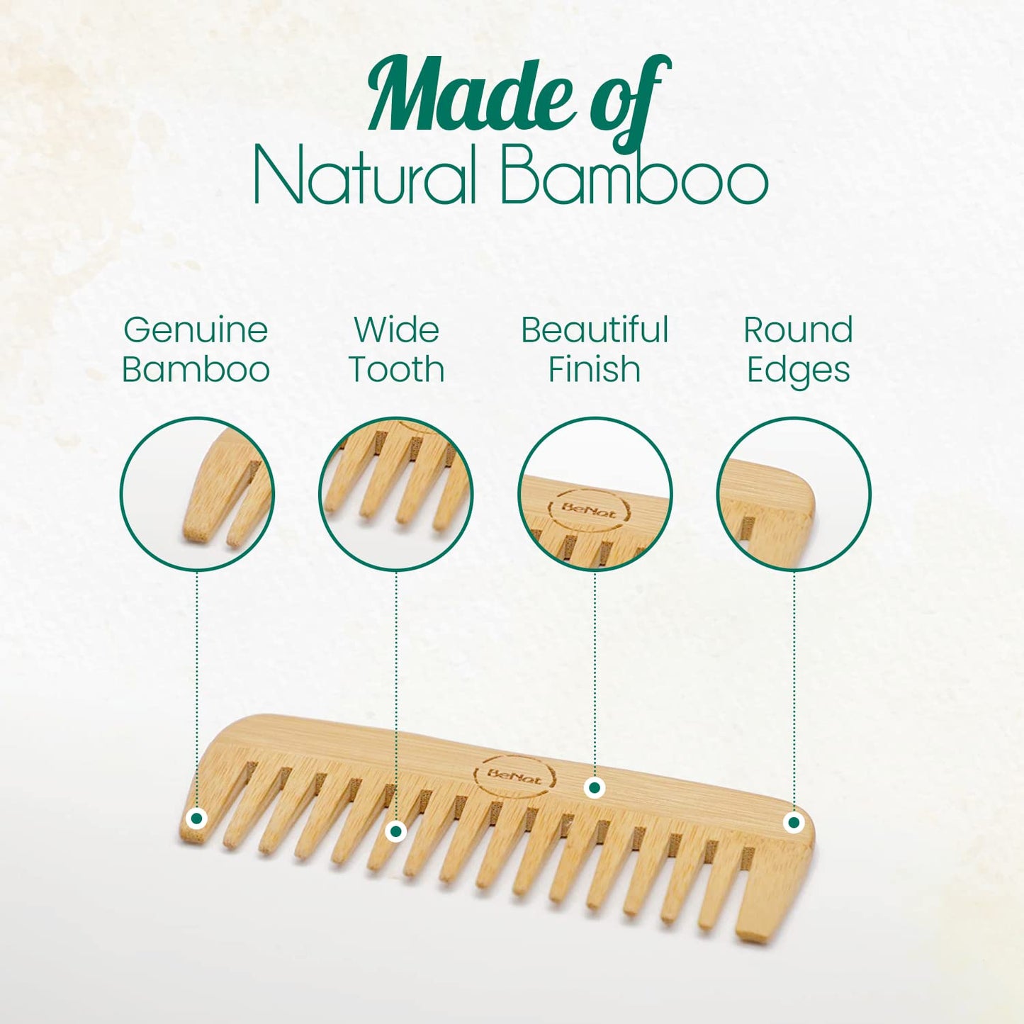 All - Natural Bamboo Hair Comb - Hair Taxi Online Barber and Beauty Supply Store