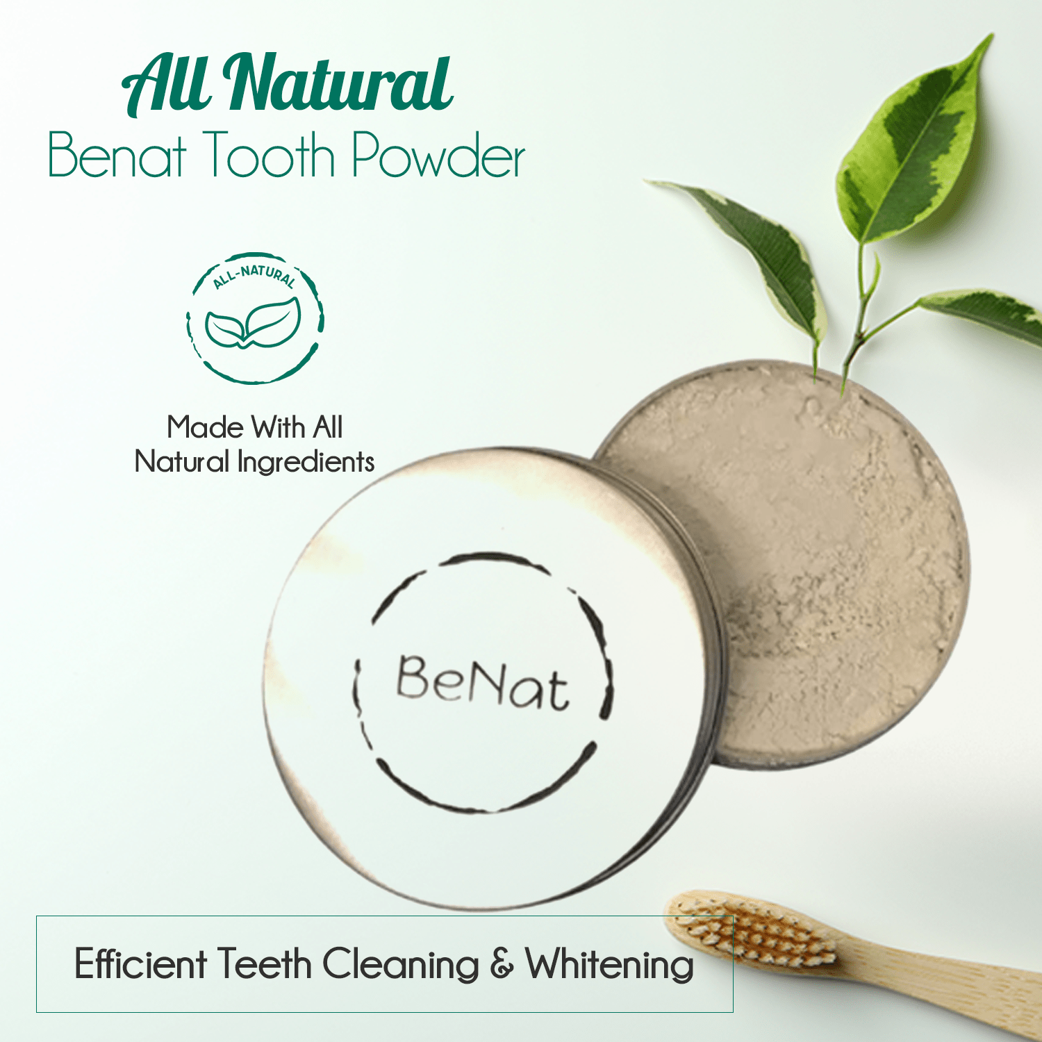 All - Natural Tooth Powder. Eco - Friendly. - Hair Taxi Online Barber and Beauty Supply Store
