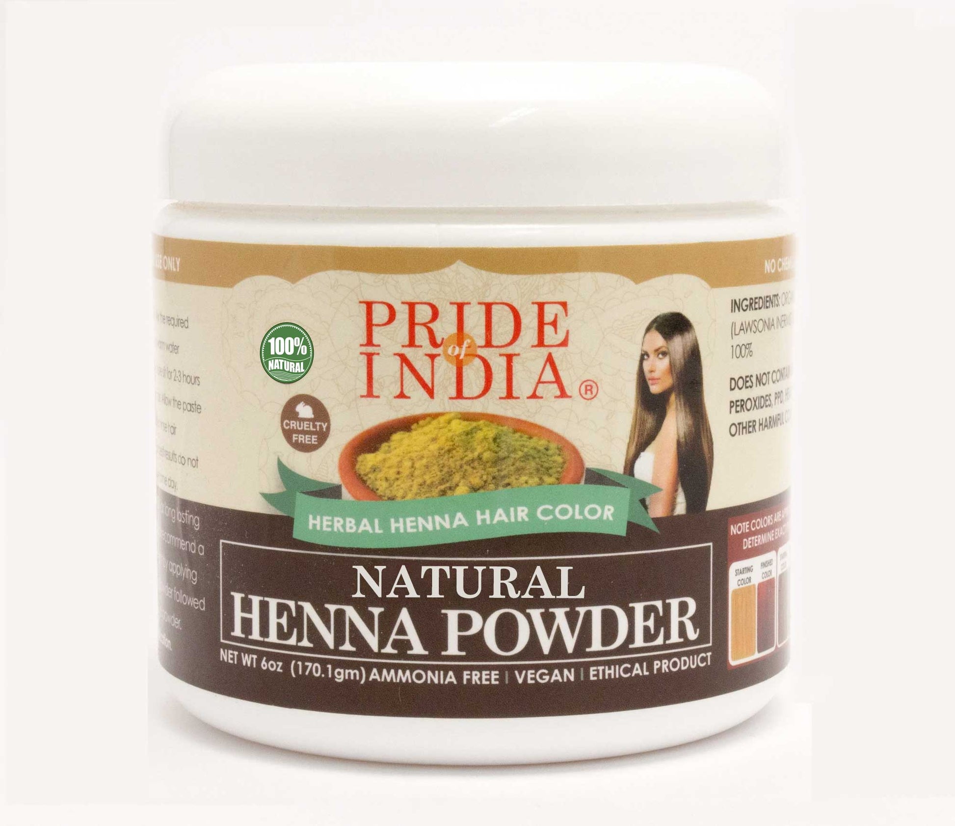 Natural Henna Hair Color Powder - 100% Natural, 8oz (226.8 gm) Jar - Hair Taxi Online Barber and Beauty Supply Store