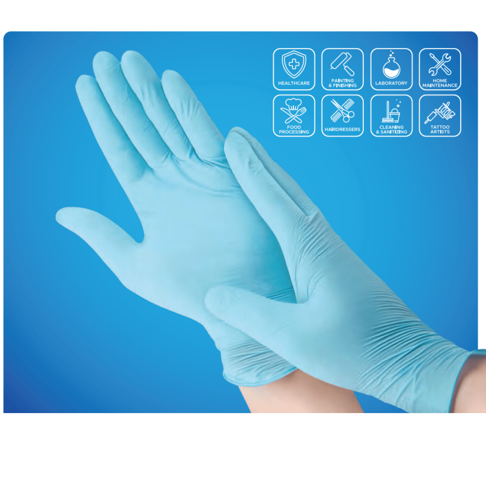 Nitrile Gloves - 1 Box (100% Pure Non Blend Nitrile Patient Examination Gloves/ FDA 510(K), 4Mil - Nitrilium) - Hair Taxi Online Barber and Beauty Supply Store