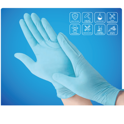 Nitrile Gloves - 1 Box (100% Pure Non Blend Nitrile Patient Examination Gloves/ FDA 510(K), 4Mil - Nitrilium) - Hair Taxi Online Barber and Beauty Supply Store