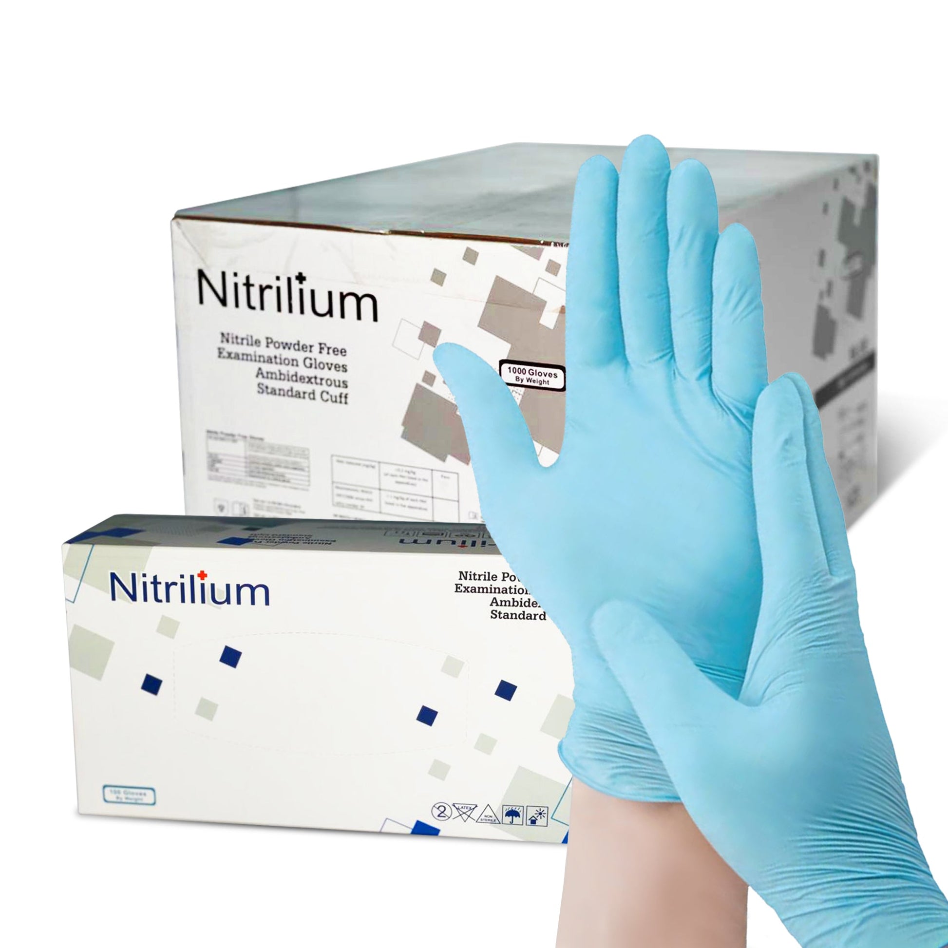 Nitrile Gloves - 1 Box (100% Pure Non Blend Nitrile Patient Examination Gloves/ FDA 510(K), 4Mil - Nitrilium) - Hair Taxi Online Barber and Beauty Supply Store
